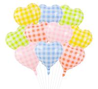Pack of 10 Heart Foil Balloons Colourful, 18 Inch Hearts Helium Balloon, Heart Balloon Helium, Heart Shape Foil Balloon, Heart Balloons Wedding Romantic Decoration, Birthday Decoration Valentine's Day