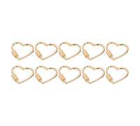 Pack of 10 Heart Shape Buckle Carabiner Hook with Screw Keyrings Clip for Bag Handbag Strap Accessories Heart Shaped Metal Keychain Accessories
