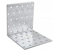 Pack Of 10 - Heavy Duty Galvanised 2mm Thick Perforated Corner Brace - Angle Bracket - Corner Bracket - Nail Angle Plate - 100X100