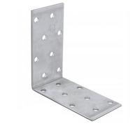 Pack Of 10 - Heavy Duty Galvanised Steel Angle Bracket Corner Bracket Corner Brace For Construction - 80X80X40mm