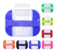 Pack of 10 High Visibility Security Arm Band ID Badge Card Holder SIA Armband (Blue)