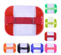 Pack of 10 High Visibility Security Arm Band ID Badge Card Holder SIA Armband (Red)