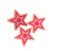 Pack of 10 Hot Pink & Pastel Kawaii Y2K Aesthetic Star Stars Craft Supplies Supply Resin Cabochon DIY Crafting Junk Charm Plastic Charms Flat Back Phone Custom Acrylic Jewellery Case Making 16-25mm