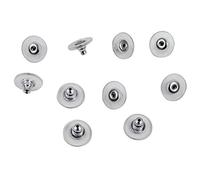 Pack Of 10 Hypo Allergenic Bullet Clutch Earring Backs with Pad (5 pairs) - Silver Platinum Colour