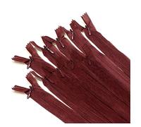 Pack of 10 Invisible Closed Zippers, Zippers in Many Sizes and Colors #3, Fine, Elegant and Discreet Zipper to Sew On Clothes, Dresses, Skirts, Sewing, (22 cm, 181)