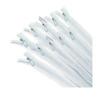 Pack of 10 Invisible Closed Zippers, Zippers in Many Sizes and Colors #3, Fine, Elegant and Discreet Zipper to Sew On Clothes, Dresses, Skirts, Sewing, (18 cm, 314)