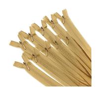 Pack of 10 Invisible Closed Zippers, Zippers in Many Sizes and Colors #3, Fine, Elegant and Discreet Zipper to Sew On Clothes, Dresses, Skirts, Sewing, (35cm, 308)