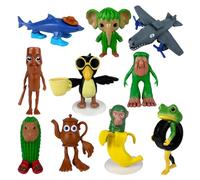 Pack of 10 Ita-lian Brain Red Figures, Tung Sahur Figure, Tralalero Tralala Toy Figures, Shark, Monkey More Funny 3D Printed Tralalero Tralala Figure for Children and Adults Gaming Fans