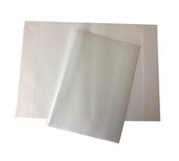 Pack of 10 Janrax A4 Exercise Book Covers Clear Plastic Sleeve School Note Book