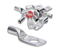 Pack of 10 Kalitec HR4-6 Standard Tube Cable Lugs 4 mm² M6 I without Viewing Hole I Made in Germany