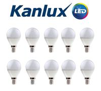 Pack of 10 Kanlux E14 LED Golf Ball Globe Light Bulb Lamp 6.5W 3000K Warm White