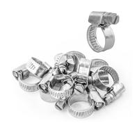 (Pack of 10) KCT 10-16mm Stainless Steel 304 Adjustable Clip Mini Small Fuel Hose Pipe Clamp