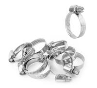 (Pack of 10) KCT 20-32mm Stainless Steel 304 Adjustable Clip Fuel Hose Pipe Clamp