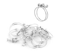 (Pack of 10) KCT 50-55mm Double Wire Adjustable Hose Clips Pipe Screw Clamps