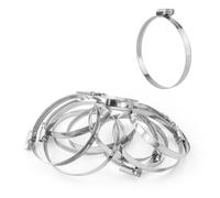 (Pack of 10) KCT 70-90mm Stainless Steel 304 Adjustable Clip Dish Washing Machine Hose Pipe Clamp