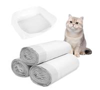 Pack of 10 Kitty Cat Litter Trays Liners, 37 * 26 * 13CM Cat Litter liners Scratch Resistant, Fits to Most Cat Litter Tray Liners, Easy to Dispose & Hygienic Cat Litter Liners