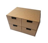 Pack of 10 Kraft Desktop Organiser Drawers Cardboard DIY Storage Boxes