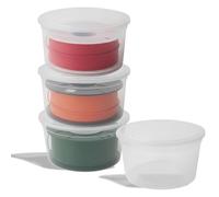 Pack of 10 - Large 3D Printer Filament Storage Containers with Airtight Lids - Clear Round Plastic Dry Boxes for 3D Printing Filament Spools, Moistureproof Dustproof Reusable Storage (4L Litre)