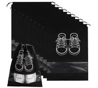 Pack of 10 Large Shoe Storage Bags Waterproof Shoe Bag Travel with Transparent Window Dustproof Shoe Bag Portable Shoe Bag for Daily Use and Travel