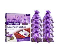 Pack of 10 Lavender Bags with Lavender from Provence Moth Protection for Wardrobe, Car Fragrance, Room Fragrance - Dried Lavender - Lavender Bags