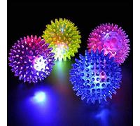 Pack of 10 Spike led ball| flashing balls for babies |flashing dog ball |light up ball |fidget toy |sensory balls |flashing bouncy ball ,light up disco ball |squeezy spiky ball toy