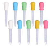 Pack of 10 Liquid Droppers, Dropper Pipette, 5 ml Dropper Graduated Transfer Pipette, Kids Transparent Pipette, Transparent Plastic Pipettes, for Candy Moulds, Crafts, Art, Plants