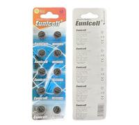 Pack of 10 - LR44/AG13 Eunicell 1.5V Button Coin Cell Alkaline Batteries - Suitable for use in LED lights, Digital Voice Recorders, Toys, Blood Glucose, Cholesterol Testing, Meters, Toys