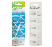 Pack of 10 - LR621/AG1 Eunicell 1.5V Button Coin Cell Alkaline Batteries - Suitable for use in LED lights, Digital Voice Recorders, Toys, Blood Glucose, Cholesterol Testing, Meters, Toys