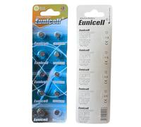 Pack of 10 - LR626/AG4 Eunicell 1.5V Button Coin Cell Alkaline Batteries - Suitable for use in LED lights, Digital Voice Recorders, Toys, Blood Glucose, Cholesterol Testing, Meters, Toys