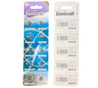 Pack of 10 - LR721/AG11 Eunicell 1.5V Button Coin Cell Alkaline Batteries - Suitable for use in LED lights, Digital Voice Recorders, Toys, Blood Glucose, Cholesterol Testing, Meters, Toys