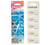 Pack of 10 - LR726/AG2 Eunicell 1.5V Button Coin Cell Alkaline Batteries - Suitable for use in LED lights, Digital Voice Recorders, Toys, Blood Glucose, Cholesterol Testing, Meters, Toys