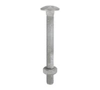 Generic Sports Carriage Bolts & Hex Nuts M12 x 200 - Hot Dipped Galvanised - Pack of 10