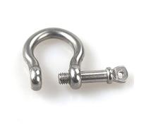 Pack-of-10 M5 D Bow Ring Shackle Locks 304 Stainless Steel for Heavy Duty Rigging, Hauling, Steel Chain Link