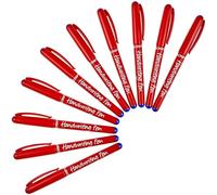 (Pack of 10) Manuscript Blue Handwriting Pens Comfort Grip School Kids Handwriter