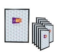 Pack of 10 Matt Black Thin Block Picture Frame, A3 42 x 29.7 cm