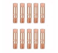 Pack of 10 MB15 15AK Power Nozzles Welding Contact Tip 0.8 mm M6 x 24 mm Copper Power Nozzle Contact Tips Welding Tips Welding Tips for 15AK MIG/MAG Welding Torch Accessories Wear Parts (0.8 mm) (10