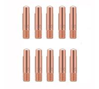 Pack of 10 MB15 15AK Power Nozzles Welding Contact Tip 1.0 mm M6 x 24 mm Copper Power Nozzle Contact Tips Welding Tips Welding Tips for 15AK MIG/MAG Welding Torch Accessories Wear Parts (1.0 mm)