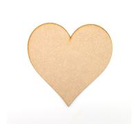 Pack of 10 MDF Hearts Wooden Cut Out Craft Shape, Embellishments (12.5cm / 125mm)