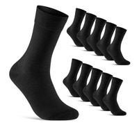 Pack of 10 Men's Women's Business Socks Black Cotton Men's Socks Women's Socks, black, 43-46