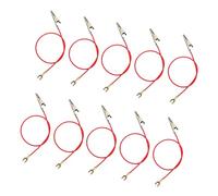 Pack of 10 Metal Clip Leads Testing Current Test Wires Experiment Circuit Power for Teaching Demonstration Conductive