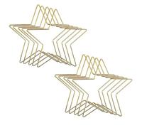 Pack of 10 Metal Stars Star Wreath Frame Star Macrame Ring Metal Rings for DIY Crafts Dream Catcher Wreath Wedding Decoration