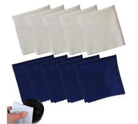 Pack of 10 Microfibre Cleaning Cloths (15 x 18 cm), Glasses Cleaning Cloths for Camera Lenses, Glasses, Smartphone Displays, Tablets and Electronic Screens