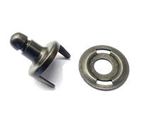 Pack of 10 - Military Black Lift The dot Clinch Stud and Washer Fastener Genuine DOT Brand