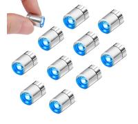 Pack of 10 Mini LED Lights, Small LED Lights for Dollhouse, Small Light with Battery, Micro LED Lights for Party Decoration, Showcases, DIY Crafts, Dollhouse Lighting (Blue)