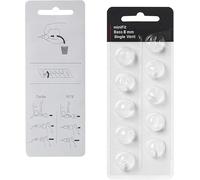 Pack of 10 MiniFit Single Vent Bass Domes (Medium 8mm) - Replacement Hearing Aid Tips Compatible with Oticon More, Real, Intent, Opn & Bernafon RIC/BTE Hearing Aids