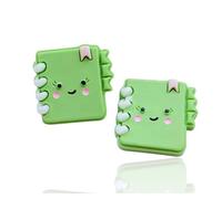 Pack of 10 Mixed Back To School Theme Kawaii Green Notebook Supplies Supply Resin Cabochon for DIY Crafting Junk Charm Plastic Charms Flat Back Custom Acrylic Jewellery Making Scrapbook 24x20mm