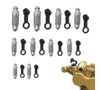 Pack of 10 Motorcycle Bolts, Hydraulic Brake Bleed Nipple Cap, Bolt Bleed Screw with Cap for Motorcycle Master Cylinder Caliper M6 X 1 mm M7 X 1 mm M8 X 1.25 mm M10 X 1 mm M10 X 1.25 mm