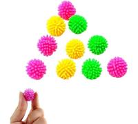Pack of 10 Multicoloured Mini Stress Balls with Nubs for in Between Massage Ball 2 cm Small Pimple Ball, Hedgehog Ball for Self-Massage, Rehabilitation and Fitness, Reflex Zones - Available as a Set