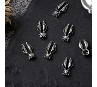 Pack of 10 Nail 3D Halloween Art Gothic Skull Vintage Skeleton Art Jewellery Crafts