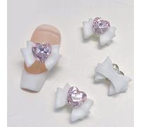 Pack of 10 Nail Charms Rhinestones Flower Bows Diamonds Craft Resin Rhinestones Decorations Accessories Unique Nail Ornaments